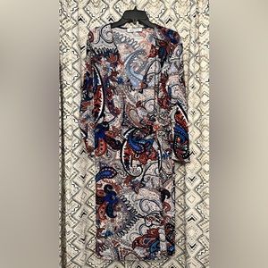 Paisley Tea Length Kasper Dress